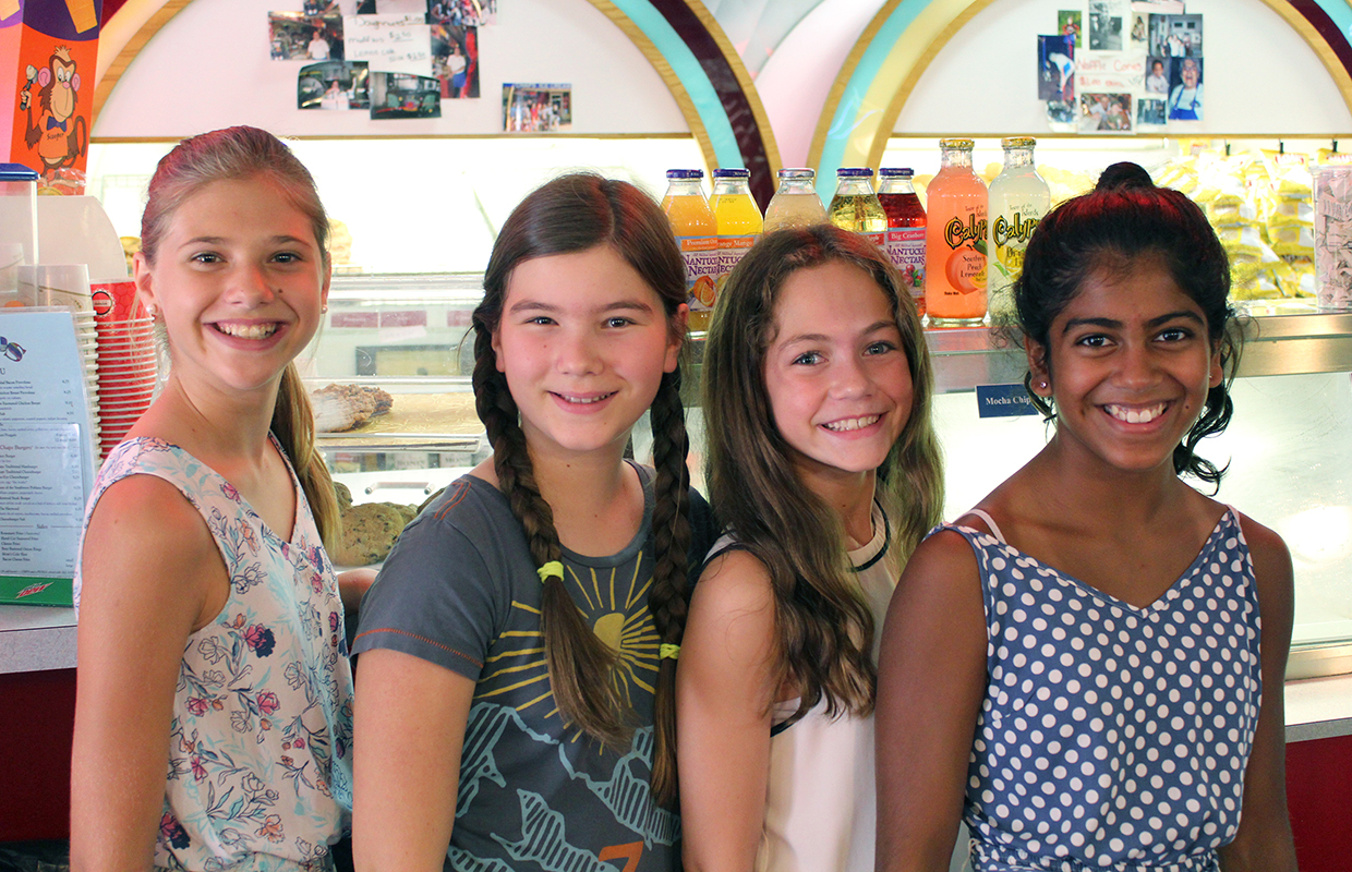 Village School students visit an ice cream shop